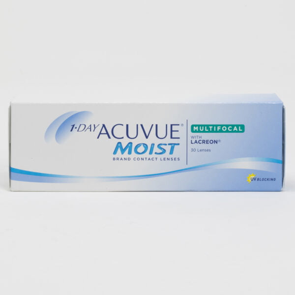 Acuvue moist 30 pack contact lenses, multifocal lenses for presbyopia.