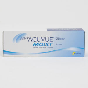 Acuvue moist 30 pack contact lenses, standard sphere power for hyperopia and myopia.