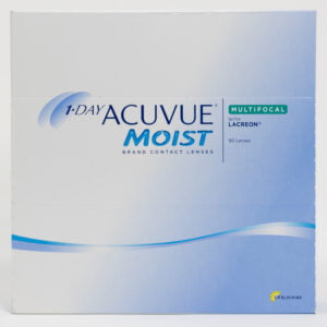 Acuvue Moist 90 pack contact lenses, multifocal lenses for presbyopia.