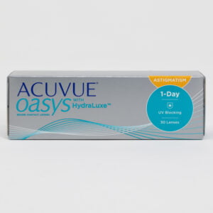 Acuvue oasys 30 pack contact lenses, toric lenses for astigmatism.
