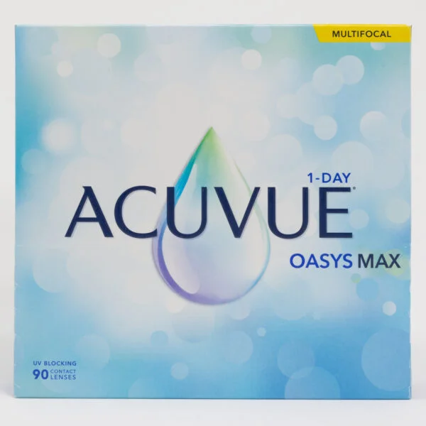 Acuvue oasysmax 90 pack contact lenses, multifocal lenses for presbyopia.