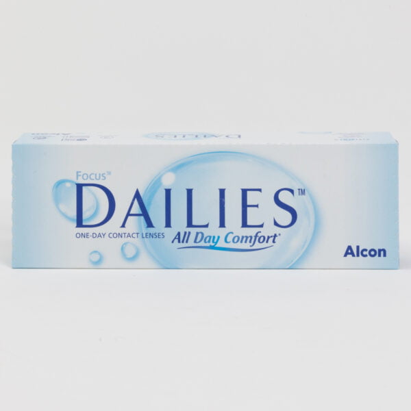 Alcon dailies 30 pack contact lenses, standard sphere power for hyperopia and myopia.