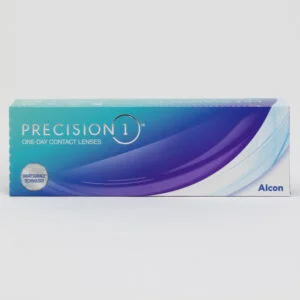 Alcon Precision1 30 pack contact lenses, standard sphere power for hyperopia and myopia.