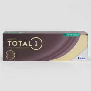 Alcon Total1 30 pack contact lenses, toric lenses for astigmatism.