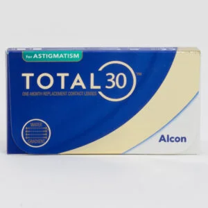 Alcon Total30 1 Month Replacement 6 pack contact lenses, toric lenses for astigmatism.