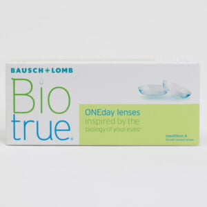 Bauschlomb biotrue 30 pack contact lenses, standard sphere power for hyperopia and myopia.