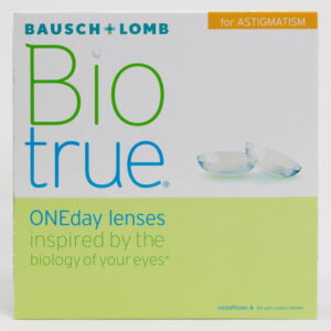 Bauschlomb biotrue 90 pack contact lenses, toric lenses for astigmatism.