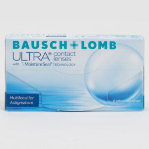 Bauschlomb ultra 6 pack contact lenses, multifocal lenses for presbyopia. Toric lenses for astigmatism.