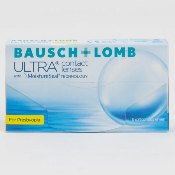 Bauschlomb ultra 6 pack contact lenses, multifocal lenses for presbyopia.
