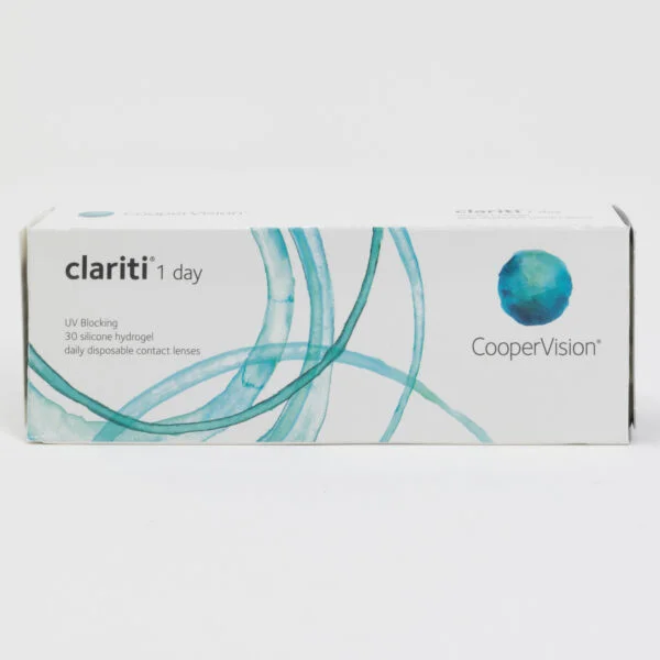 Coopervision clariti 30 pack contact lenses, standard sphere power for hyperopia and myopia.