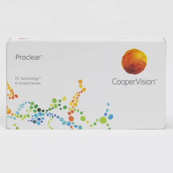 Coopervision proclear 6 pack contact lenses, standard sphere power for hyperopia and myopia.
