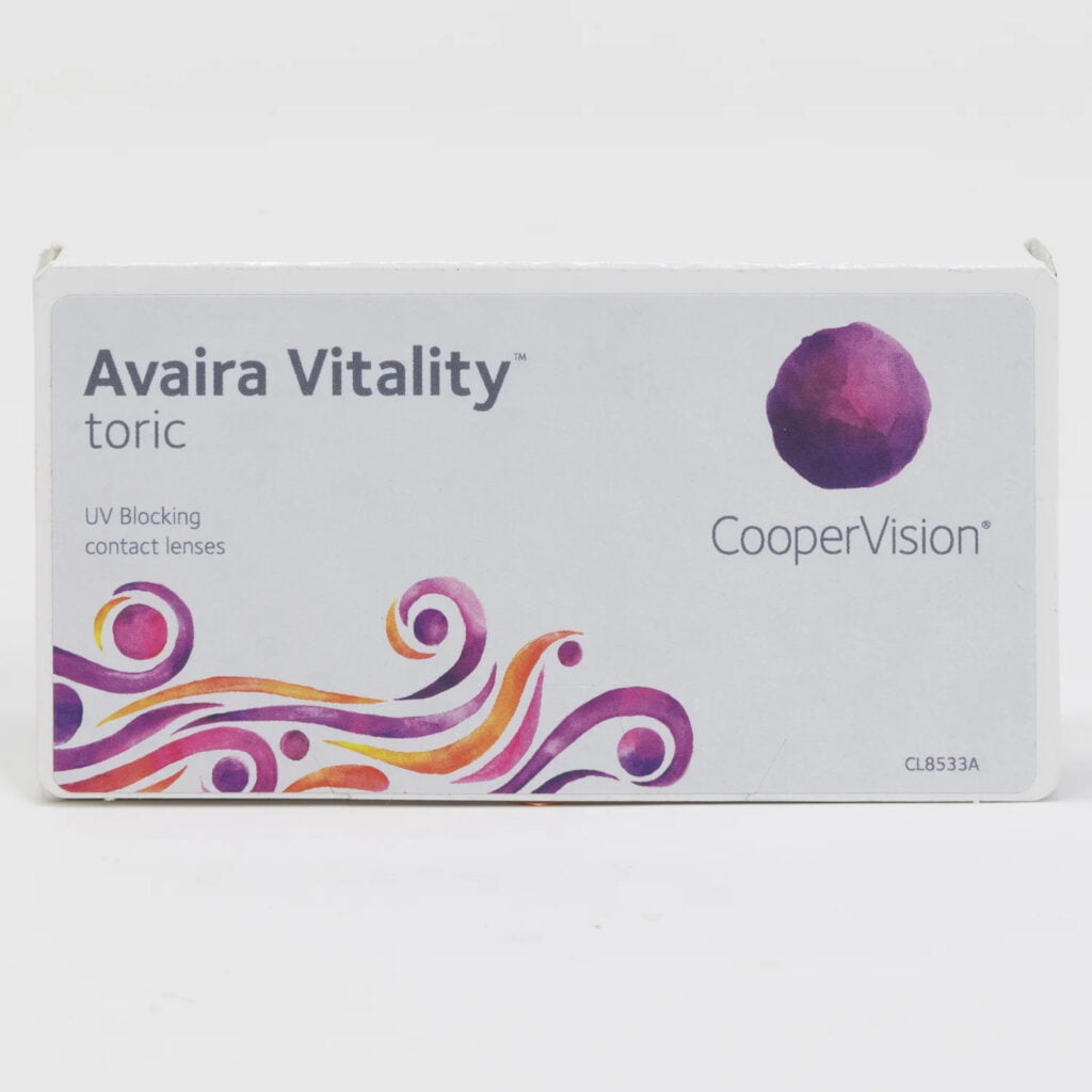 Coopervision's optimized toric lens geometry is utilized in the biofinity toric, myday toric, and the avaira vitality toric lenses