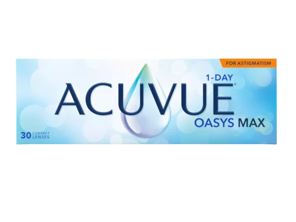 Acuvue Max 30 Pack box of lenses with a white background