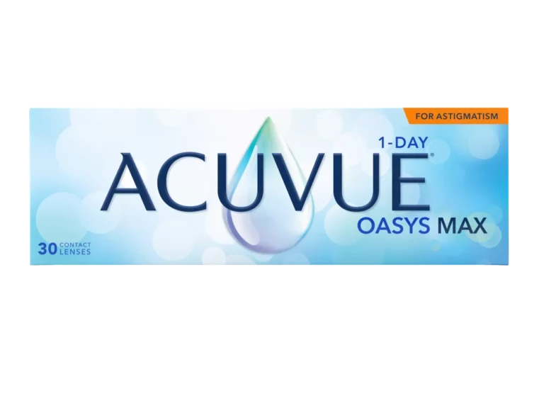 Acuvue Max 30 Pack box of lenses with a white background